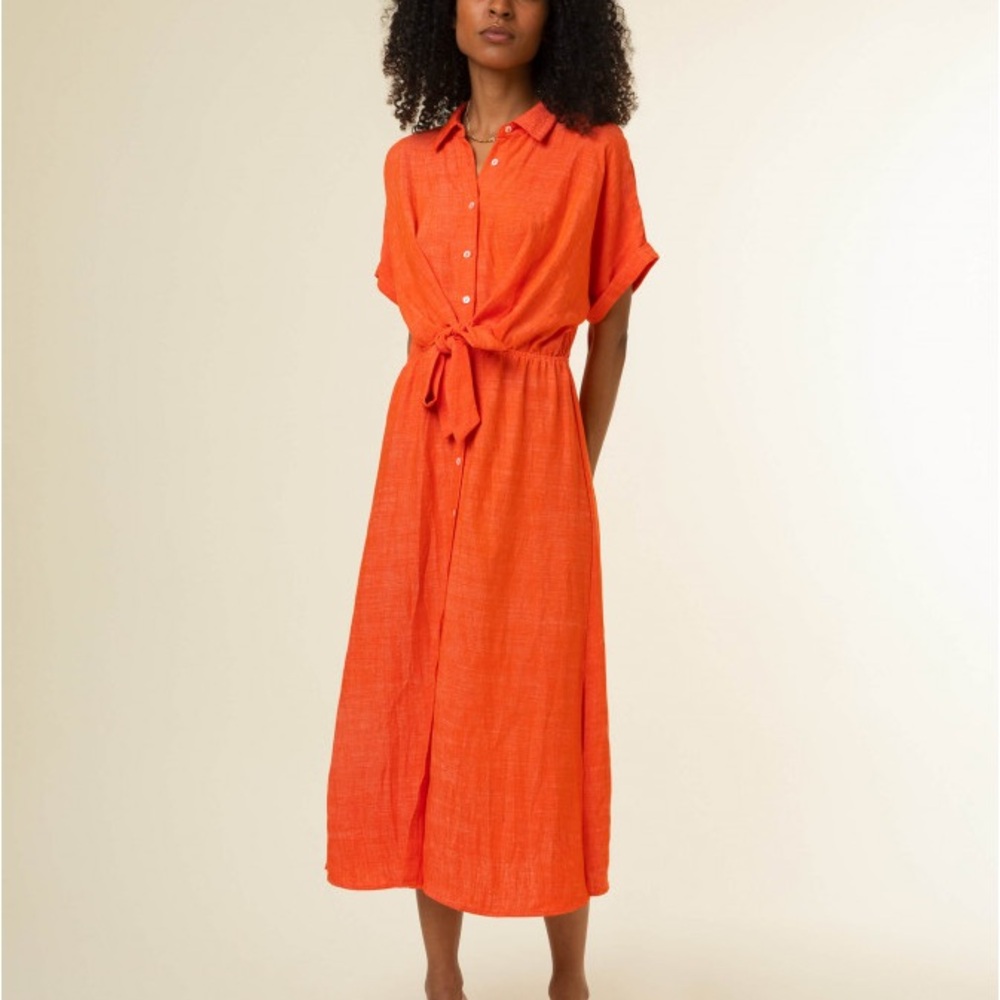 FRNCH Alienor Orange dress